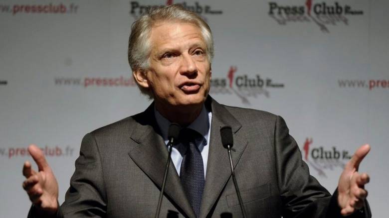 Γαλλία: Ο πρώην πρωθυπουργός Ντομινίκ ντε Βιλπέν καλεί σε απομόνωση του Ισραήλ