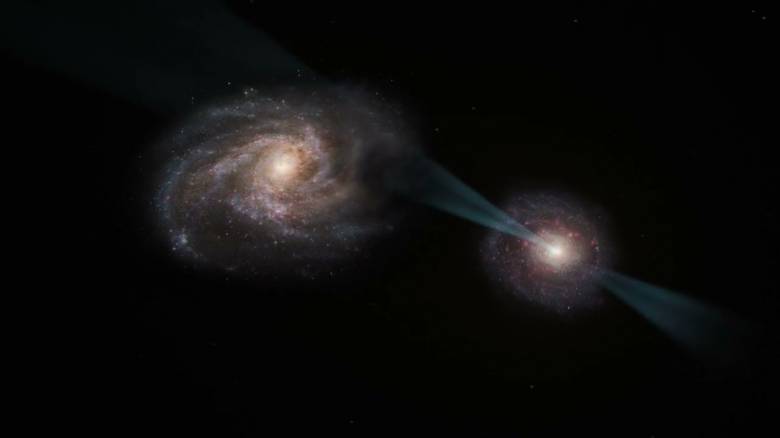 Δύο γαλαξίες που «μονομαχούν» εκτοξεύοντας ακτινοβολία εντόπισαν για πρώτη φορά αστρονόμοι