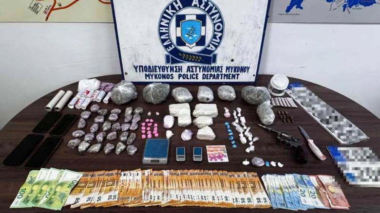 Χειροπέδες σε διακινητές κοκαΐνης στη Μύκονο: Θα πουλούσαν ναρκωτικά αξίας 100.000 ευρώ