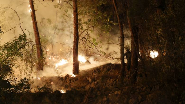 Μία προσαγωγή για την πυρκαγιά στη Χίο - Εντοπίστηκε η γυναίκα που αναζητούνταν