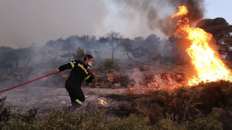 Μεγάλη φωτιά σε δασική έκταση στην Ναύπακτο - Μήνυμα για απομάκρυνση από το 112