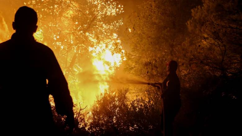 Εύβοια: Ολονύκτια μάχη με τις φλόγες στην Κάρυστο – Ξεκίνησαν οι ρίψεις από αέρος