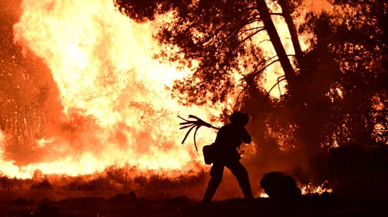 Ολονύχτια μάχη με τις φλόγες στον Ωρωπό: Σε δύο μέτωπα η μεγάλη φωτιά, αγωνία για το Ασπροχώρι