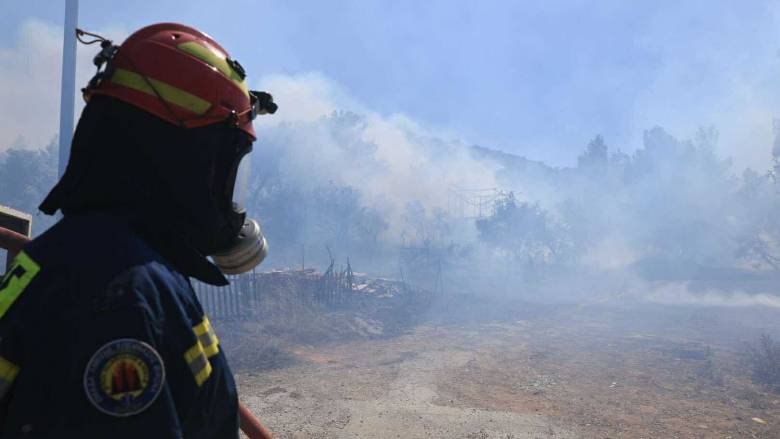 Πυρκαγιά στο Σκαλοχώρι Μυτιλήνης - Καίγεται δασική έκταση