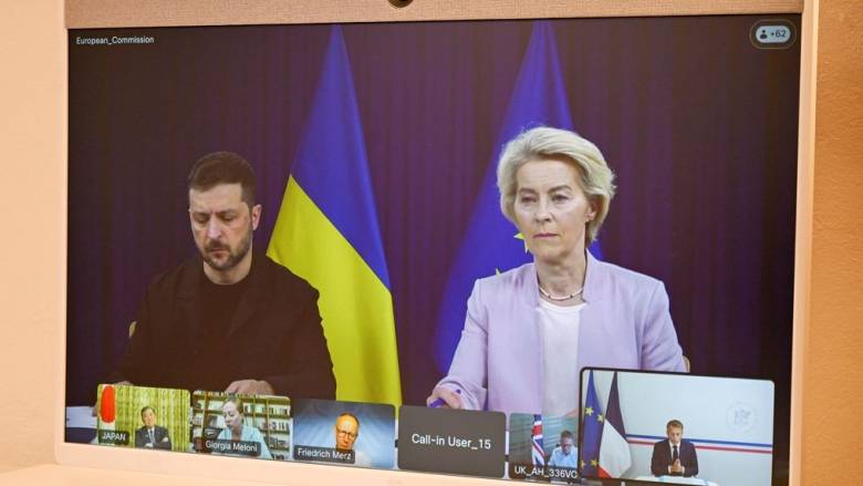 Τηλεδιάσκεψη Ζελένσκι με ευρωπαίους ηγέτες - Στο τραπέζι εδαφικό και εγγυήσεις ασφαλείας