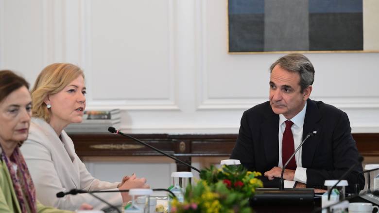 Τετ α τετ Μητσοτάκη με την αντιπρόεδρο της Κομισιόν - Επί τάπητος τέθηκαν θέματα τεχνολογίας