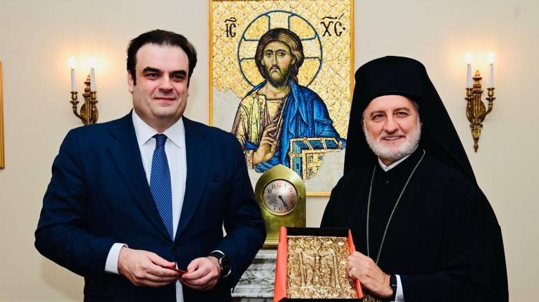 Συνάντηση Πιερρακάκη με τον Αρχιεπίσκοπο Αμερικής - Στο επίκεντρο τα ζητήματα της Ομογένειας