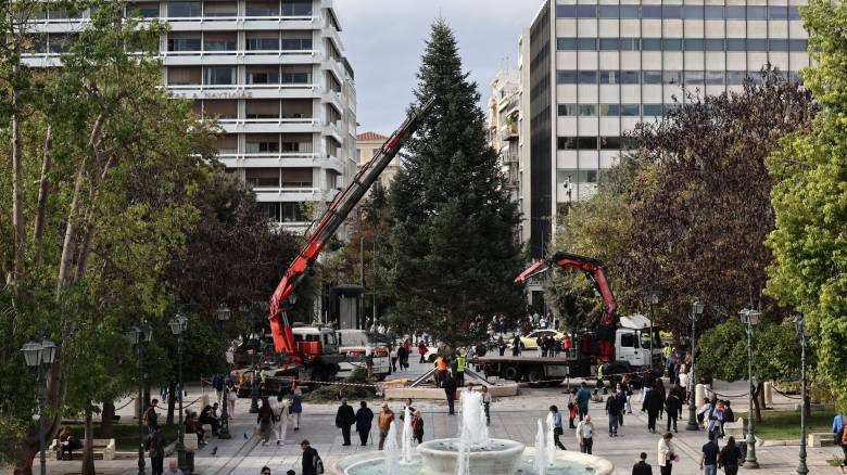 Χριστούγεννα στην Αθήνα: Έφτασε το δέντρο στο Σύνταγμα - Αναλυτικά το πρόγραμμα εκδηλώσεων του Δήμου