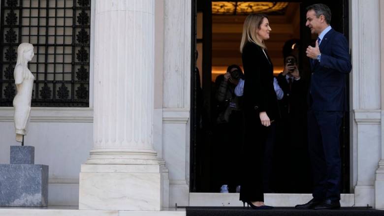 Συνάντηση Μητσοτάκη με την πρόεδρο του Ευρωπαϊκού Κοινοβουλίου σήμερα στο Μέγαρο Μαξίμου