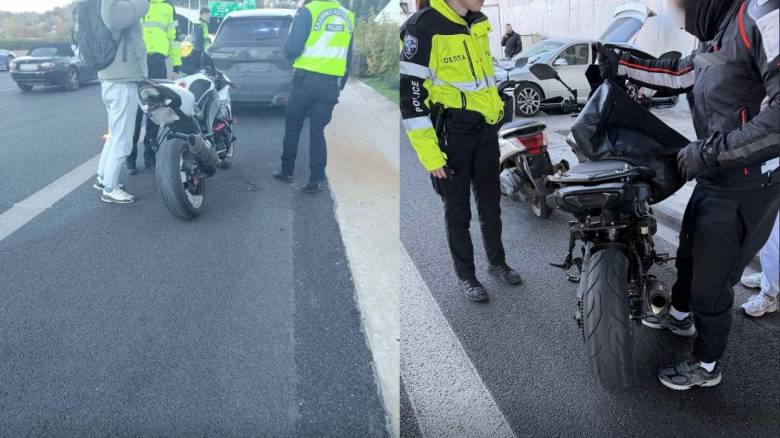 Συνελήφθη ο οδηγός μηχανής που παρέσυρε και τραυμάτισε αστυνομικούς στην Αττική Οδό