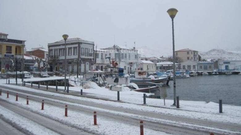 Εντυπωσιακή δορυφορική εικόνα από την πάλλευκη Λήμνο την Πρωτοχρονιά: Χιονοκάλυψη στο 100%