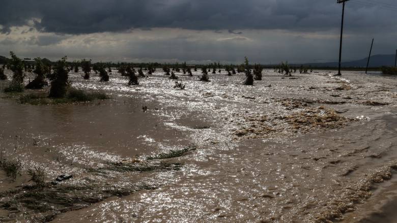 Λάρισα: Εικόνες βιβλικής καταστροφής σε Αγιόκαμπο και Πλαταμώνα από τη σφοδρή κακοκαιρία