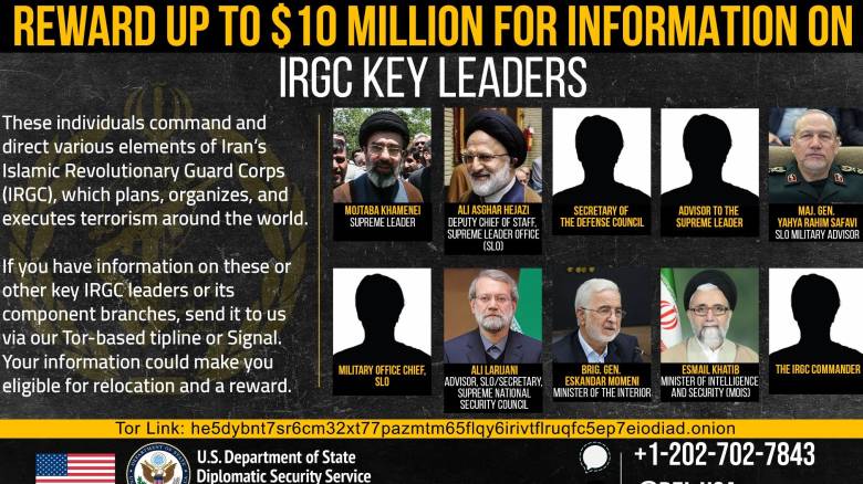 ΗΠΑ: Επικήρυξαν με 10 εκατ. δολάρια τον Mοτζταμπά Χαμενεΐ και την ηγεσία των Φρουρών της Επανάστασης