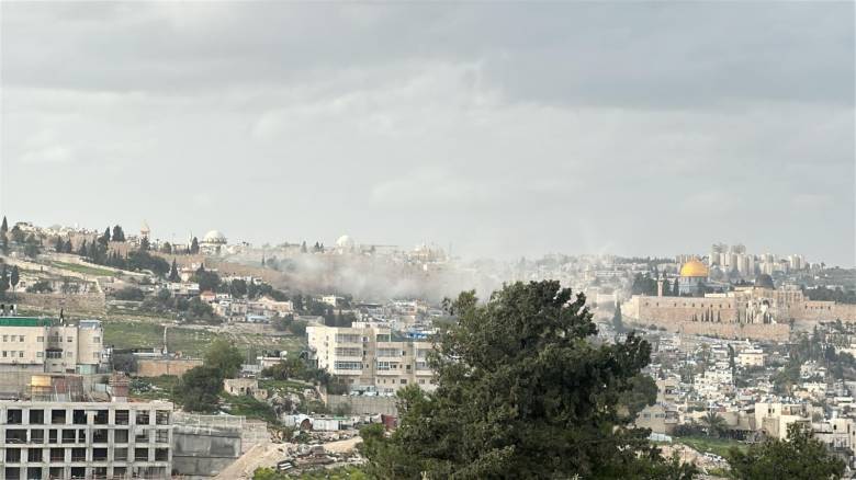 Πύραυλος κοντά στον ναό του Παναγίου Τάφου στην Ιερουσαλήμ