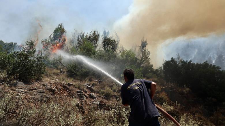 Μήνυμα από το 112 για την πυρκαγιά στην Αμπελο Αχαϊας: «Απομακρυνθείτε προς Ακράτα»