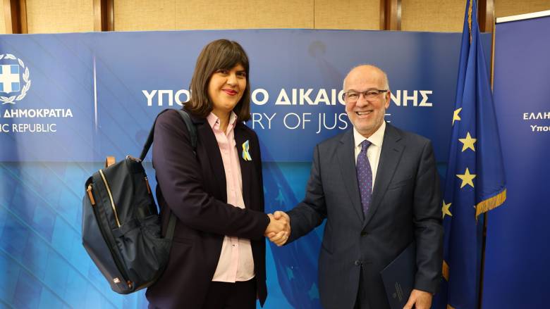 Συνάντηση Φλωρίδη-Κοβέσι: Εμπιστοσύνη της ελληνικής κυβέρνησης στην Ευρωπαϊκή Εισαγγελία