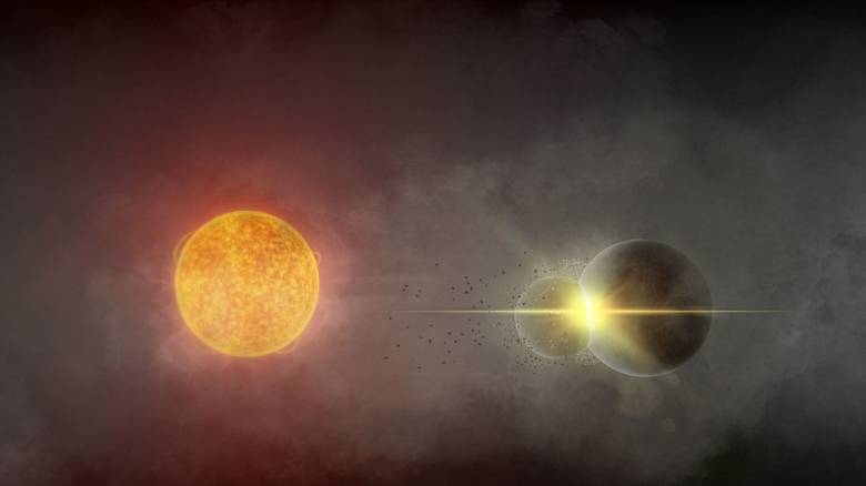 Αστρονόμοι ανίχνευσαν για πρώτη φορά μια βίαιη σύγκρουση νεαρών πλανητών, 11.000 έτη φωτός μακριά