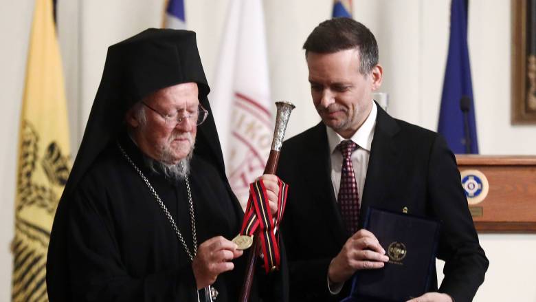 Δήμος Αθήνας: Τιμητική διάκριση στον Βαρθολομαίο για την «Προστασία της Περιβαλλοντικής Κληρονομιάς»