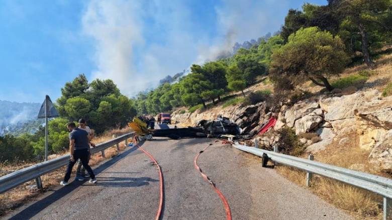 Αυτό είναι το σημείο συντριβής του ελικοπτέρου κατά την επιχείρηση κατάσβεσης στην Ψάθα