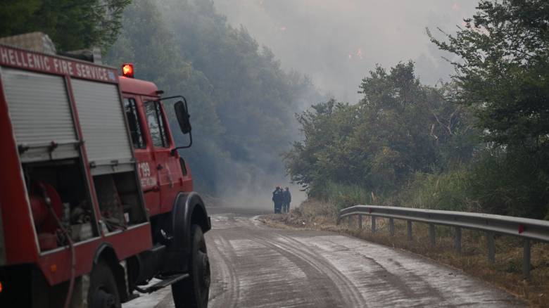 Νέο 112 για τη φωτιά στη Σκύρο: «Απομακρυνθείτε από την περιοχή Πεύκο»