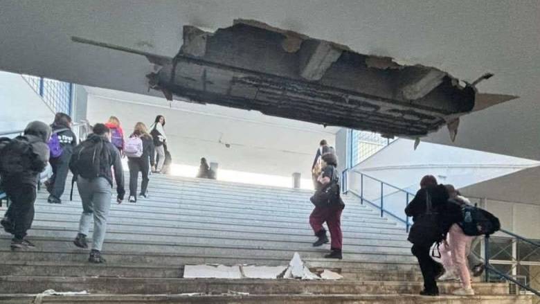 Κατέρρευσε τμήμα οροφής σε ανακαινισμένο σχολείο στο Νέο Ηράκλειο