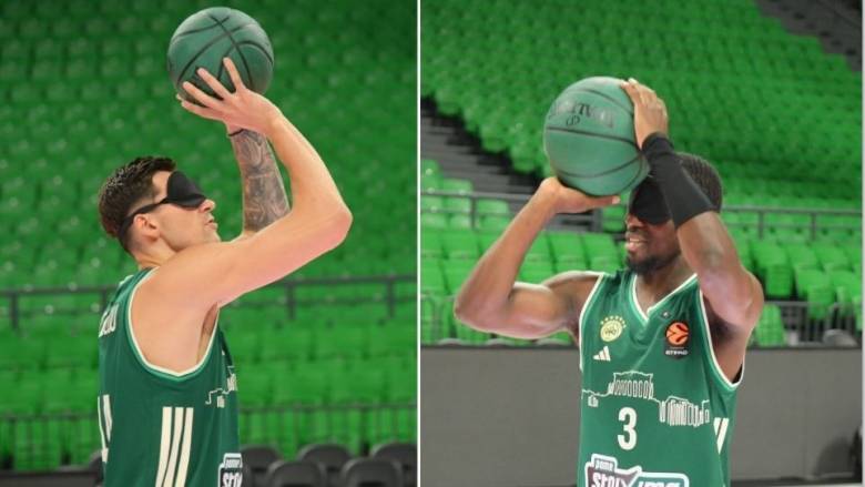 Blindfold Shooting Challenge: Μήτογλου και Φρανσίσκο σουτάρουν χωρίς να βλέπουν το καλάθι
