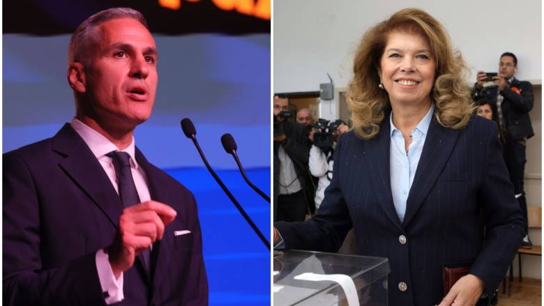 Βουλγαρία: Η απερχόμενη πρόεδρος Ιλιάνα Γιότοβα και ο Αντρέι Γκιούροφ στον β' γύρο των εκλογών