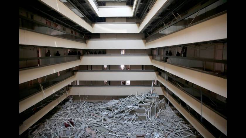 Ερειπωμένο και κατεστραμμένο το 5στερο ξενοδοχείο της Μοσούλης.