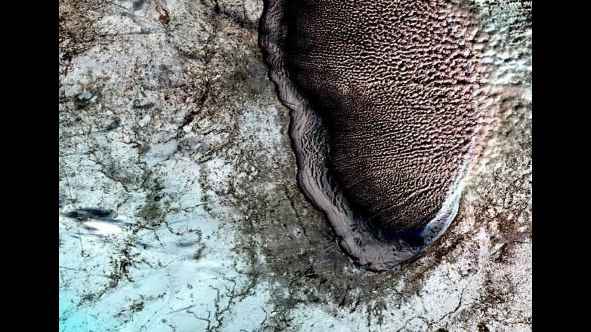 Μέρος της λίμνης «Σικάγο» από τον δορυφόρο Sentinel-2A σε μεγέθυνση