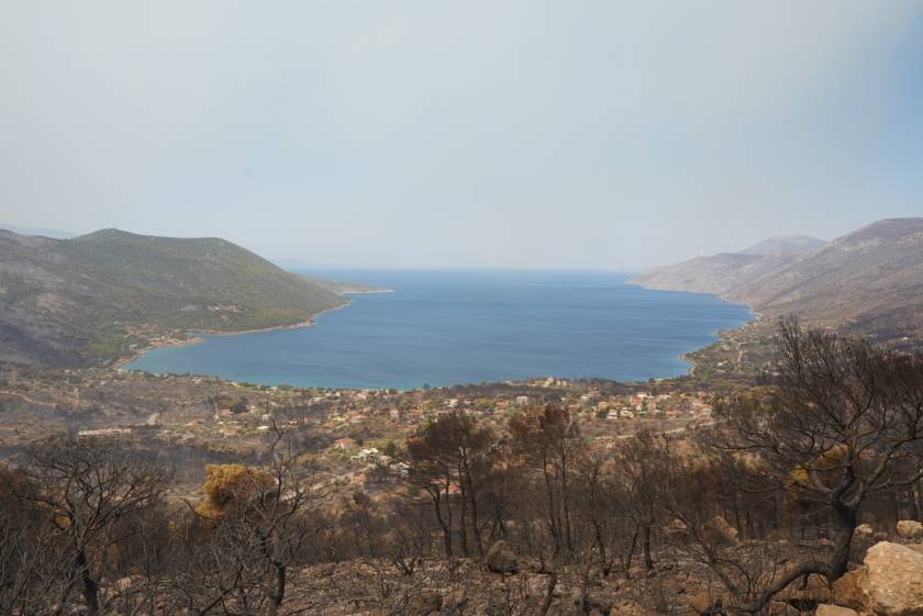 psatha, porto germeno, fotia, kamena, pyrosbestiko oxima, boiotia