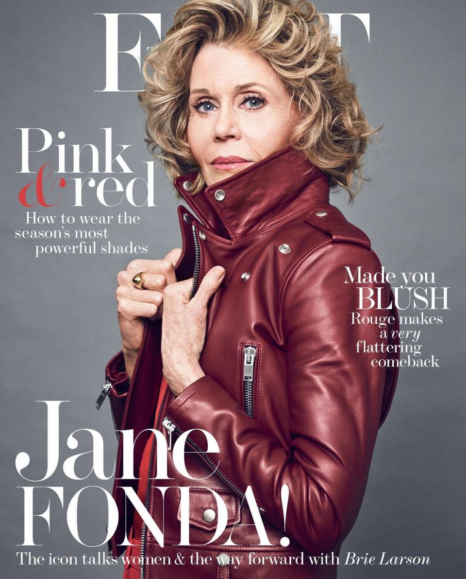 jane fonda wears jacket by saint laurent
