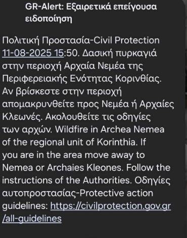 Φωτιά στην Αρχαία Νεμέα Κορινθίας: Μήνυμα εκκένωσης προς Νεμέα ή Αρχαίες Κλεωνές 53084562510879583229249079018094414766955513n.jpg