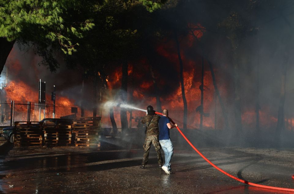 Εικόνες κατέγραψαν την τεράστια δυναμική της φωτιάς στην επιχείρηση ξυλείας στο Μενίδι Εικόνες κατέγραψαν την τεράστια δυναμική της φωτιάς στην επιχείρηση ξυλείας στο Μενίδι
