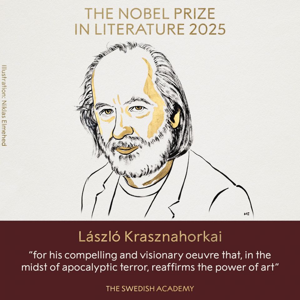 Ο Ούγγρος László Krasznahorkai νικητής του Νόμπελ Λογοτεχνίας 2025 Ο Ούγγρος László Krasznahorkai νικητής του Νόμπελ Λογοτεχνίας 2025