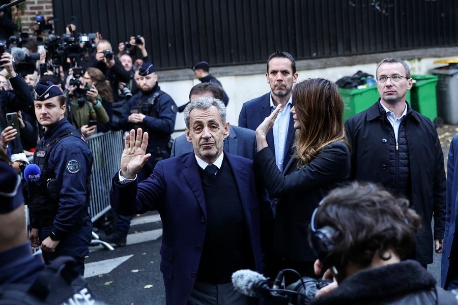 Demonstration in support of former French President Nicolas Sarkozy