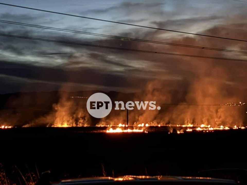 Πυρκαγιά έξω από το Άργος Ορεστικό, κοντά στο πεδίο βολής