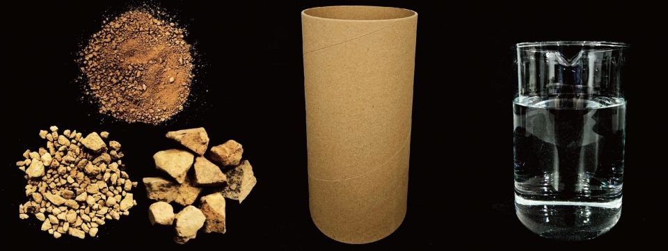 Αντίο στο τσιμέντο – Ερευνητές δημιουργούν δομικά υλικά μόνο από χώμα, νερό και ανακυκλωμένο χαρτόνι rmit-carboard-rammed-earthdezeen2364col1.jpg