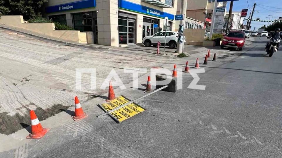 Κρήτη: Ταμπέλα έπεσε πάνω στο κεφάλι γυναίκας που επέβαινε σε μηχανή – Σώθηκε επειδή φορούσε κράνος