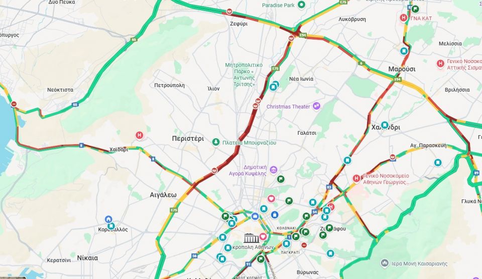 Κίνηση για γερά νεύρα σε Κηφισίας και Αττική Οδό – Άνοιξαν οι λωρίδες στον Κηφισό μετά το τροχαίο