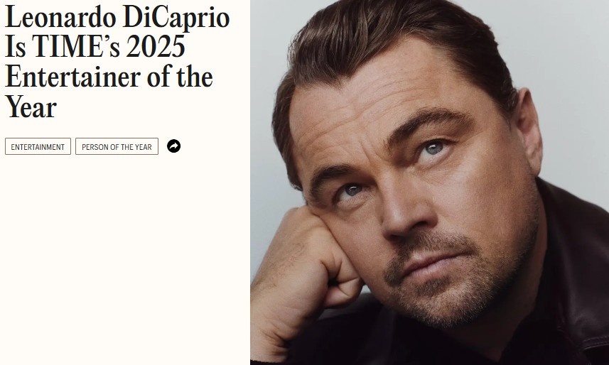 Ο Λεονάρντο ΝτιΚάπριο ηθοποιός της χρονιάς για το περιοδικό Time