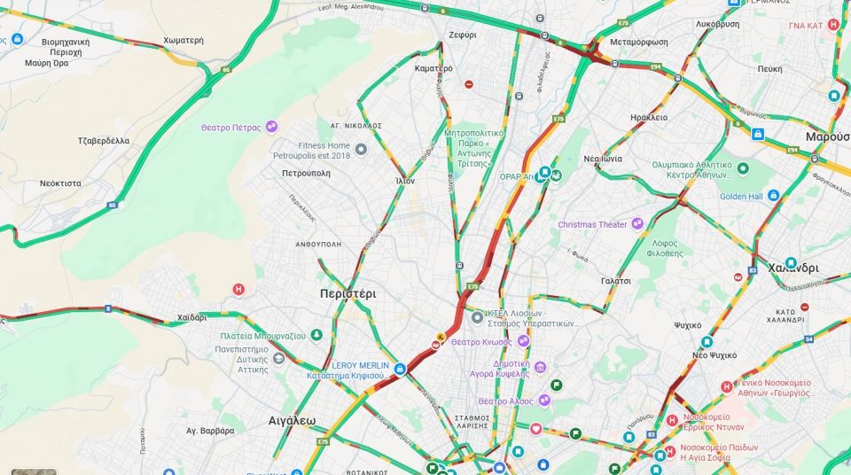 Κίνηση: Μεγάλες καθυστερήσεις στον Κηφισό – Μποτιλιάρισμα σε Κηφισίας και Αττική Οδό
