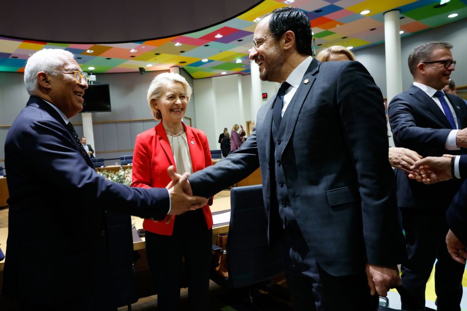 Antonio Costa,Nikos Christodoulides,Ursula von der Leyen
