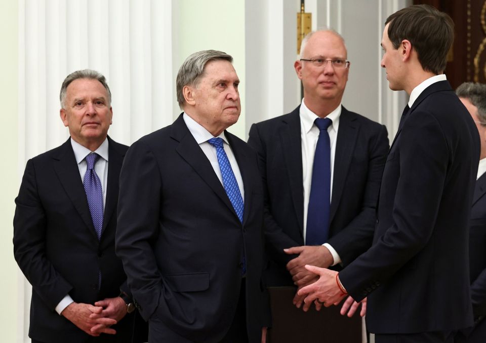 Steve Witkoff Yuri Ushakov Kirill Dmitriev Jared Kushner