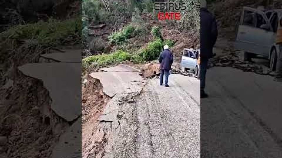 Μεγάλη καθίζηση στην 2η επαρχιακή οδό Ιωαννίνων–Πραμάντων #epirusgate
