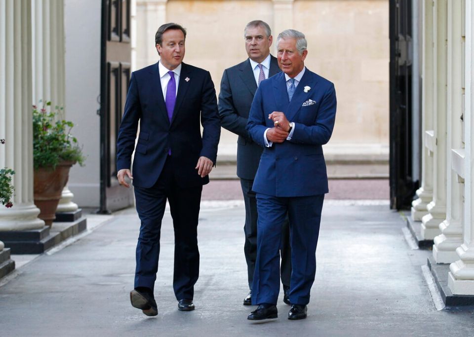 Prince Charles, David Cameron, Prince Andrew