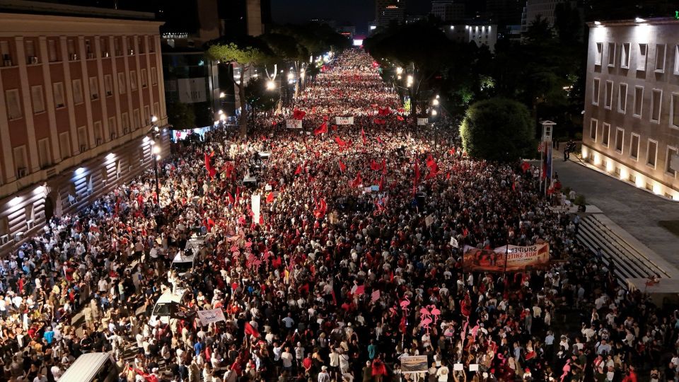 Albania Protest, TIRANA
