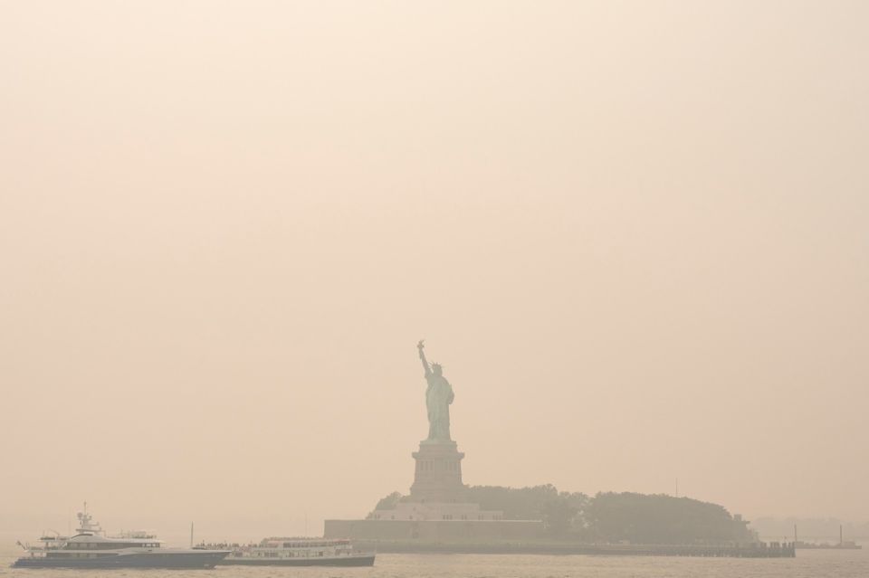 New York Climate Wildfires Smoke