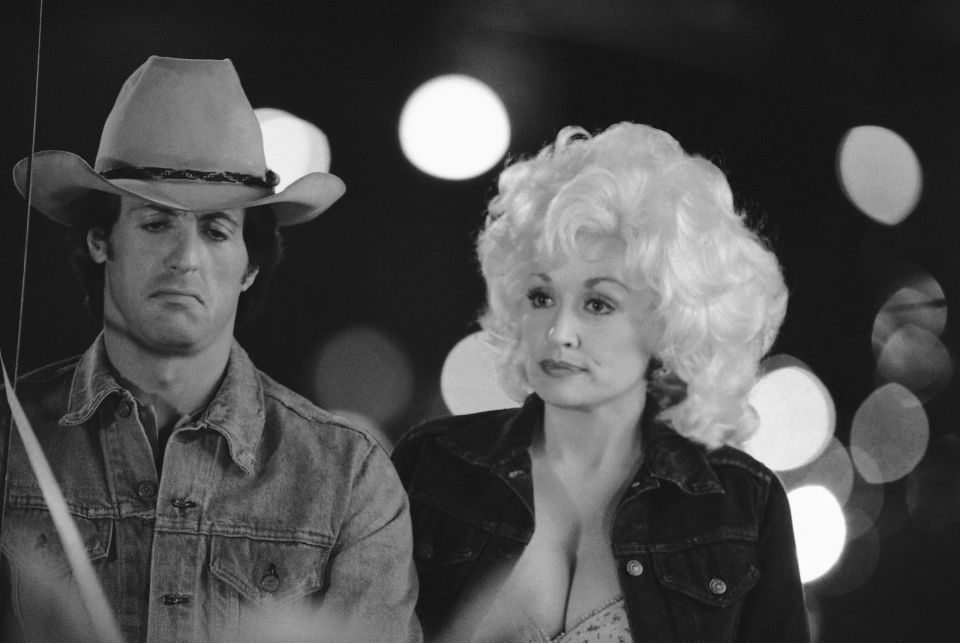 Sylvester Stallone and Dolly Parton 1983
