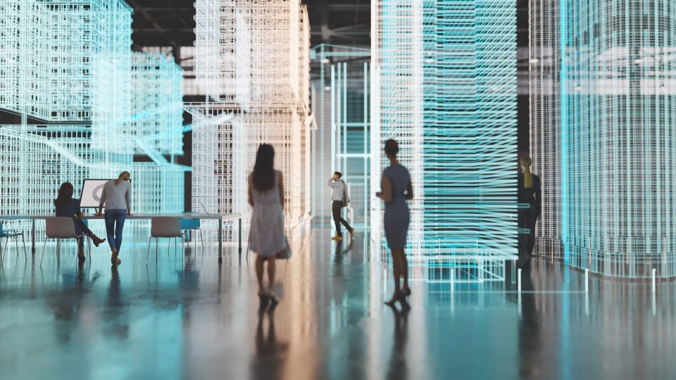 Augmented reality simulation of new buildings