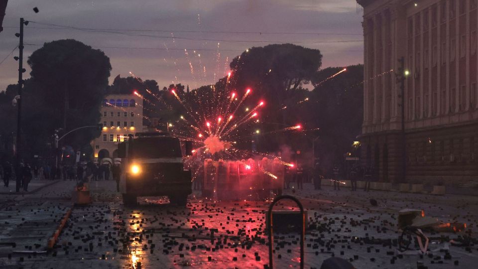 APTOPIX Albania Protests